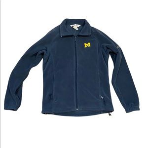 Columbia Michigan Wolverines Full Zip Fleece Jacket Embroidered Women's S